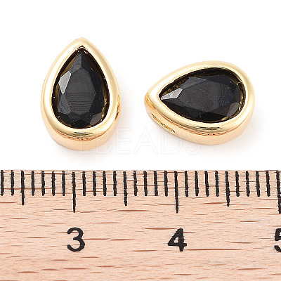 Brass Cubic Zirconia Beads X-KK-C051-60G-02-1