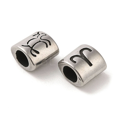 Oval with Constellation 304 Stainless Steel Beads STAS-E215-05AS-05-1