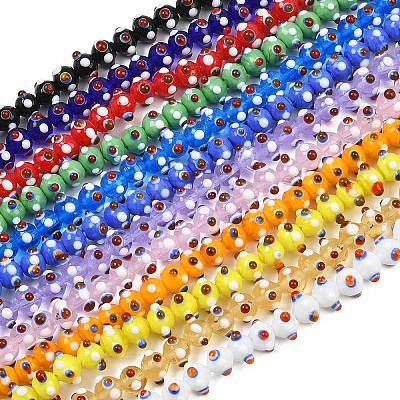 Handmade Bumpy Lampwork Beads Strands LA-CBA05D6-01-01M-1