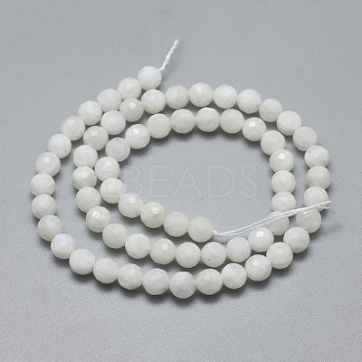 Natural Rainbow Moonstone Beads Strands G-G792-34A-1