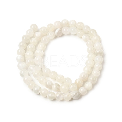 Natural White Moonstone Beads Strands G-F306-05AB-6mm-01-1
