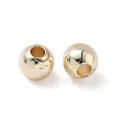 Rack Plating Brass Round Beads KK-A235-01G-02-1