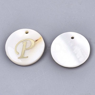 Natural Freshwater Shell Pendants SHEL-N027-04P-1
