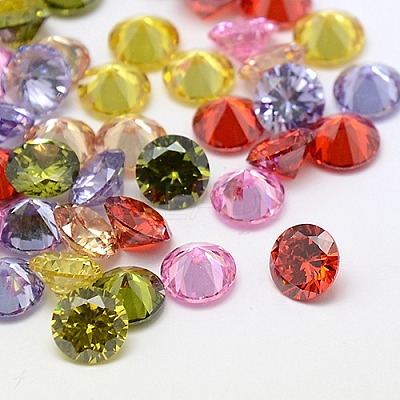 Cubic Zirconia Cabochons ZIRC-M002-5mm-5A-1