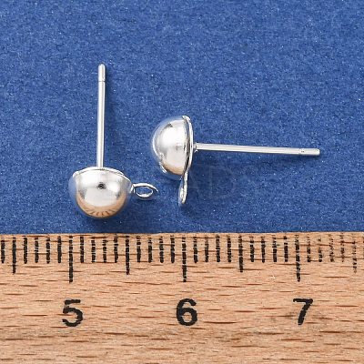 Brass Stud Earring Findings KK-G604-01S-03-1
