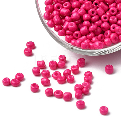8/0 3mm Baking Paint Glass Seed Beads Loose Spacer Beads X-SEED-S002-K24-1