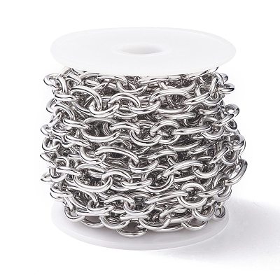 Tarnish Resistant 304 Stainless Steel Oval Link Chains CHS-C002-01P-1