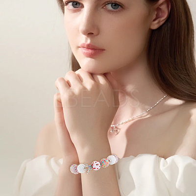 5Pcs 5 Colors Alloy Rhinestone Crown Beads FIND-SC0023-77-1
