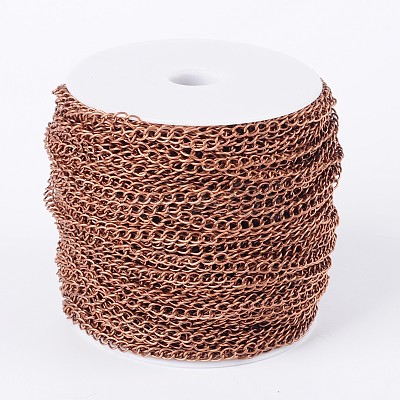 Brass Twisted Chains X-CHC-Q001-5x4mm-R-1