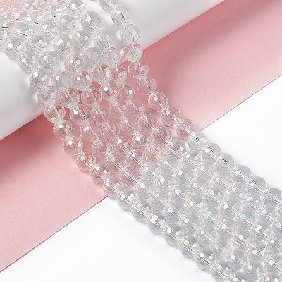 Electroplate Glass Bead Strands EGLA-R040-8mm-15-1
