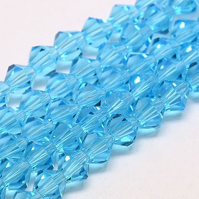 Imitate Austrian Crystal Bicone Glass Beads Strands GLAA-F029-5x5mm-19-1
