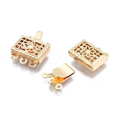 Brass Box Clasps KK-S356-311-NF-1
