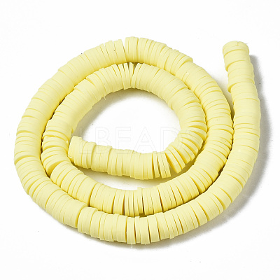 Handmade Polymer Clay Beads Strands CLAY-R089-8mm-147-1