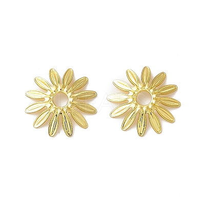 Rack Plating Brass Bead Caps X-KK-B053-26G-1