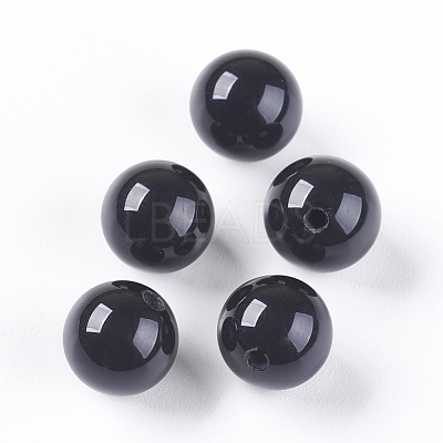 Natural Black Onyx Beads X-G-K275-13-8mm-1