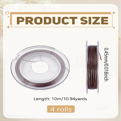 4 Rolls Tiger Tail Wire TWIR-LP0001-17B-04-1