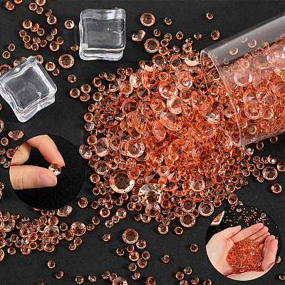 6300Pcs Acrylic Rhinestone Pointed Back Cabochons GACR-SP0001-03A-1