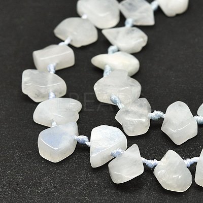 Raw Rough Natural Rainbow Moonstone Beads Strands G-E576-18-1