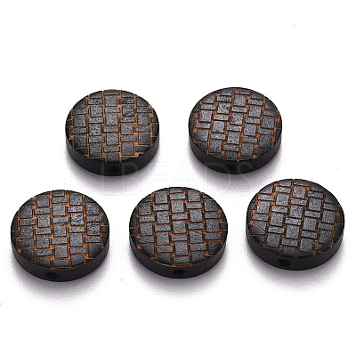 Painted Natural Wood Beads X-WOOD-N006-05H-1