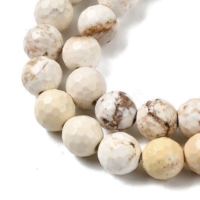 Natural Magnesite Beads Strands G-P598-E-8mm-03-1