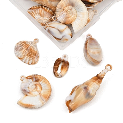 25Pcs 5 Styles Acrylic Big Pendants OACR-FP0001-36-1