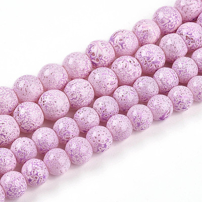 Transparent Baking Paint Glass Beads Strands DGLA-N009-10mm-02-1