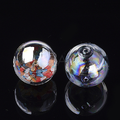 Handmade Blown Glass Globe Beads LS-X-DH017J-1-25mm-AB-1