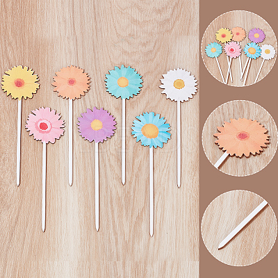 14Pcs Wooden Picks for Vase Decorations AJEW-SP0004-71A-1