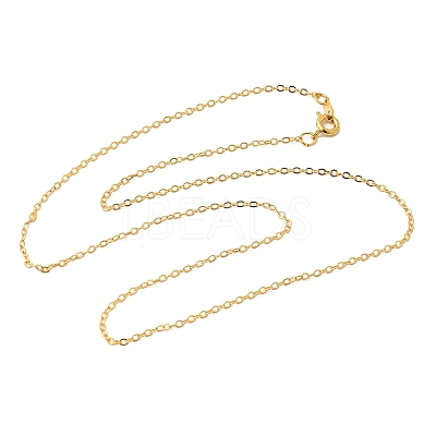 Brass Cable Chain Necklaces X-SW028-G-1