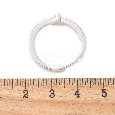 S925 Sterling Silver Adjustable Letter Rings for Women RJEW-M068-01P-A-1
