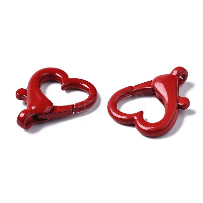 Spray Painted Eco-Friendly Alloy Lobster Claw Clasps PALLOY-T080-05G-NR-1