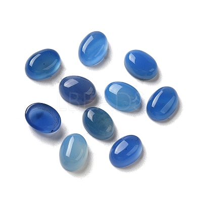 Natural Blue Agate Cabochons G-F605E-10B-1
