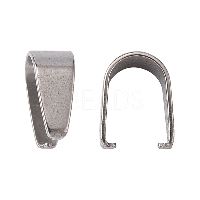 Tarnish Resistant 201 Stainless Steel Pinch Bails X-STAS-Q006-1-1