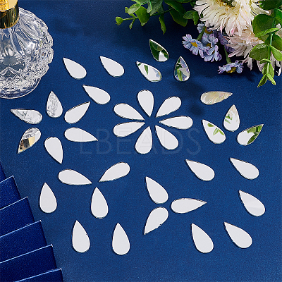 Glass Mosaic Mirror Tiles DIY-OC0005-49-1