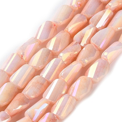 Ombre Effect Dyed Glass Beads Strands GLAA-I059-01F-1