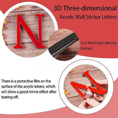 Acrylic Mirror Wall Stickers Decal DIY-CN0001-13B-N-1