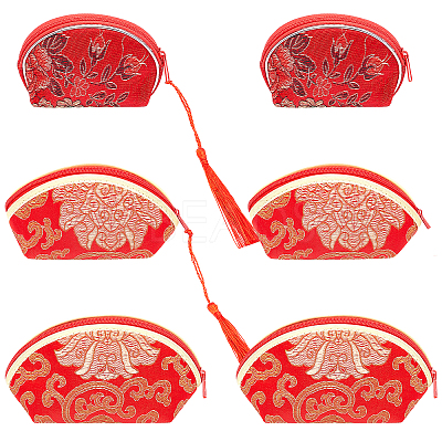6Pcs 3 Style Polyester Gift Packing Pouches ABAG-NB0001-27-1