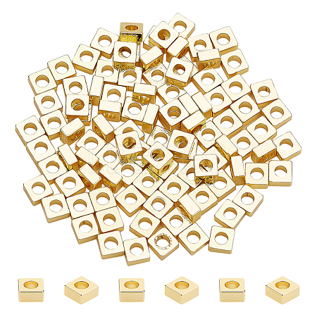 BENECREAT 100Pcs Brass Spacer Beads KK-BC0012-54B-1