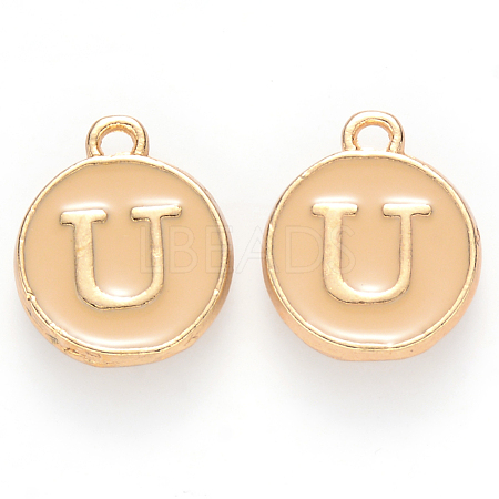 Golden Plated Alloy Enamel Charms ENAM-S118-06U-1