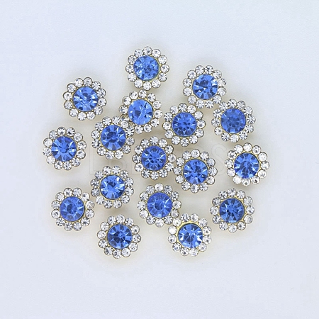 Rhinestone Buttons RB-WH0004-01LG-04-1