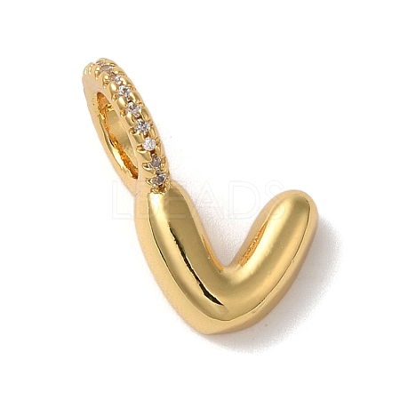 Brass Micro Pave Cubic Zirconia Pendants KK-K345-13V-G-1