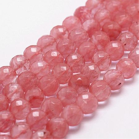 Cherry Quartz Glass Beads Strands G-D840-43-10mm-1
