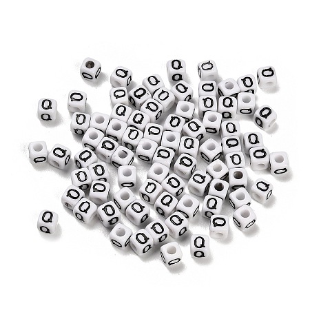 Opaque Acrylic Beads OACR-S076-01Q-1