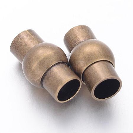 Brass Magnetic Clasps with Glue-in Ends KK-H303-1-1