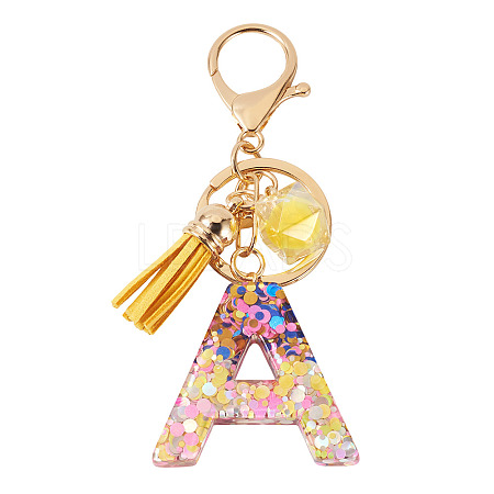 Alloy Resin Polygon Keychains KEYC-TADJ0002-03G-A-1