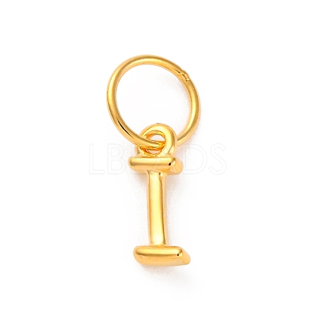 925 Sterling Silver Letter Charms with Jump Rings STER-R008-01G-I-1