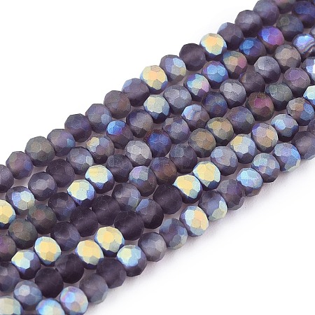 Transparent Glass Beads Strands EGLA-A044-T2mm-MB15-1