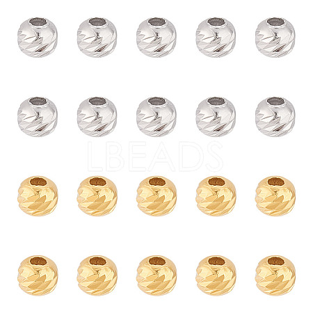 20Pcs 2 Colors 925 Sterling Silver Beads FIND-GO0002-69-1