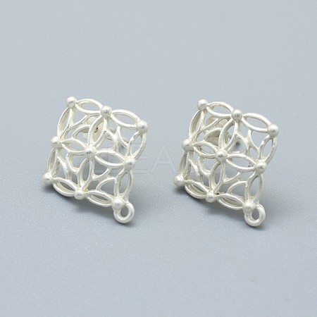 Alloy Stud Earring Findings X-PALLOY-F255-08MS-1