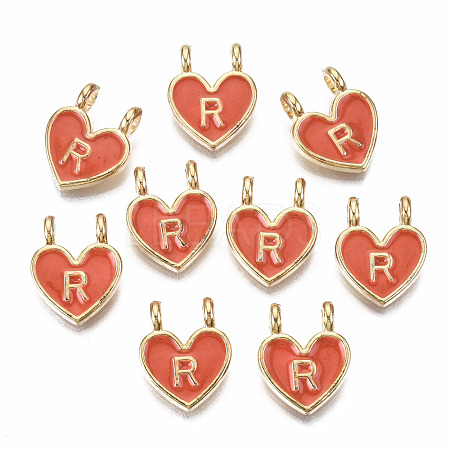 Alloy Enamel Charms X-ENAM-T012-02R-RS-1